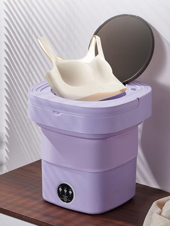 Portable Folding Washing Machine, Purple Large-Capacity Foldable,Mini Washing Machine, Deep Cleaning Underwear, Baby Clothes and Small Clothing. Can Be Spin-Dried and Suitable for Apartments, Dormitories, Hotels, Camping, Etc. Christmas Gifts